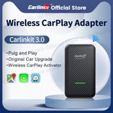 Carlinkit 3.0 Activateur de dongle sans fil Apple CarPlay pour Audi Benz Mazda Porsche Volkswagen Volvo Ford Citroën Honda Nissan Toyota Car MP4 MP5 Play Coque en fibre de carbone 