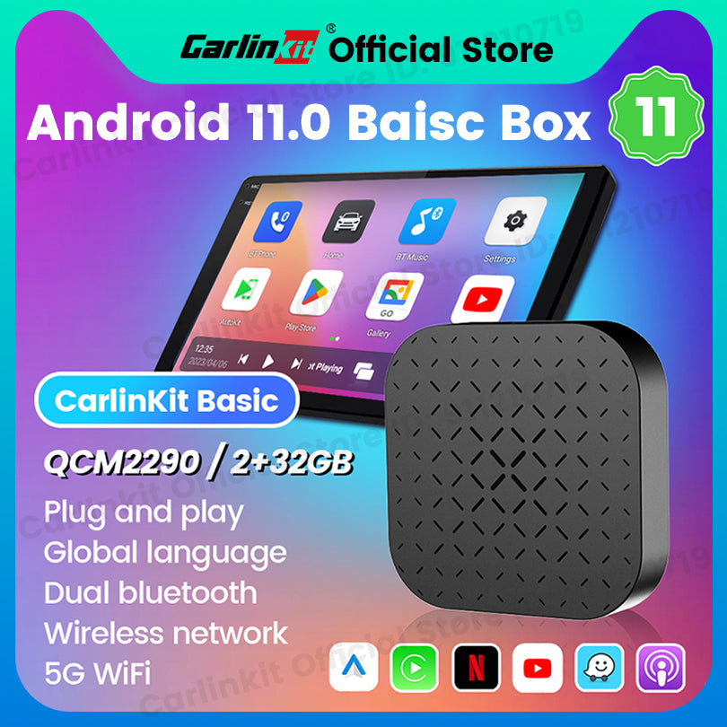 Android 11 Carlinkit Tbox Basic Netflix Ai Box Wireless