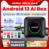Carlinkit Android 13 Car TV Box LED Android Auto CarPlay Wireless Adapter SM6225 8-Core IPTV Netfilx Play Video CarPlay Ai Box