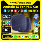 CarlinKit Android 13 Carplay Ai Box 4G+64G 8 Core Wireless Android Auto Apple Carplay Multimedia Smart Ai Box