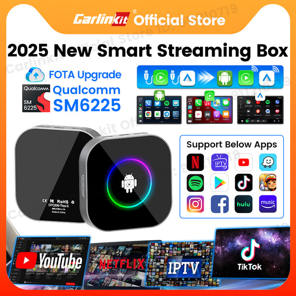 CarlinKit 2025 New R2 Smart Streaming Box Android 13 CarPlay