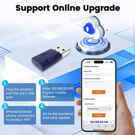 Carlinkit 5.0 Mini Ultra Wireless Adapter Wireless CarPlay Android Auto Box For OEM Cars Plug and Play WiFi BLE Auto Connection