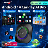 CarlinKit 4-In-1 Android 14 CarPlay AI Box Screen Mirroring Wireless Android Auto Adapter For Netflix IPTV GPS 4G LTE FOTA Update