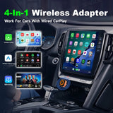 CarlinKit Mini Ultra 6 4-In-1 Wireless Screen Mirror Wireless CarPlay Android Auto Adapter Auto-Connect Mirror Phone Play Video
