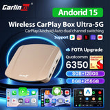 Carlinkit Android 15 AI Box Ultra 8+128G Wireless Carplay Car Streaming Box Android Auto Wireless Adapter Qualcomm SM6350 Support Youtube/Netflix
