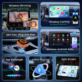CarlinKit Mini Ultra 6 4-In-1 Wireless Screen Mirror Wireless CarPlay Android Auto Adapter Auto-Connect Mirror Phone Play Video