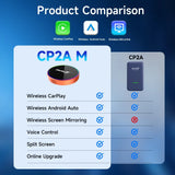 CarlinKit CP2A-M Wireless Screen Mirroring Android Auto CarPlay Adapter Online Upgrade WiFi 6 BLE5.4 Auto-Connect Smart AI Box