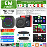 CarlinKit 4-In-1 Android 14 CarPlay AI Box Screen Mirroring Wireless Android Auto Adapter For Netflix IPTV GPS 4G LTE FOTA Update