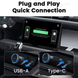 Carlinkit Wireless CarPlay & Android Auto Adapter - Mini Ultra 3 Convert OEM Wired to Wireless Dongle for iPhone & Android 11+, USB-A/Type-C Plug & Play, Fast Connection, Online Upgrade