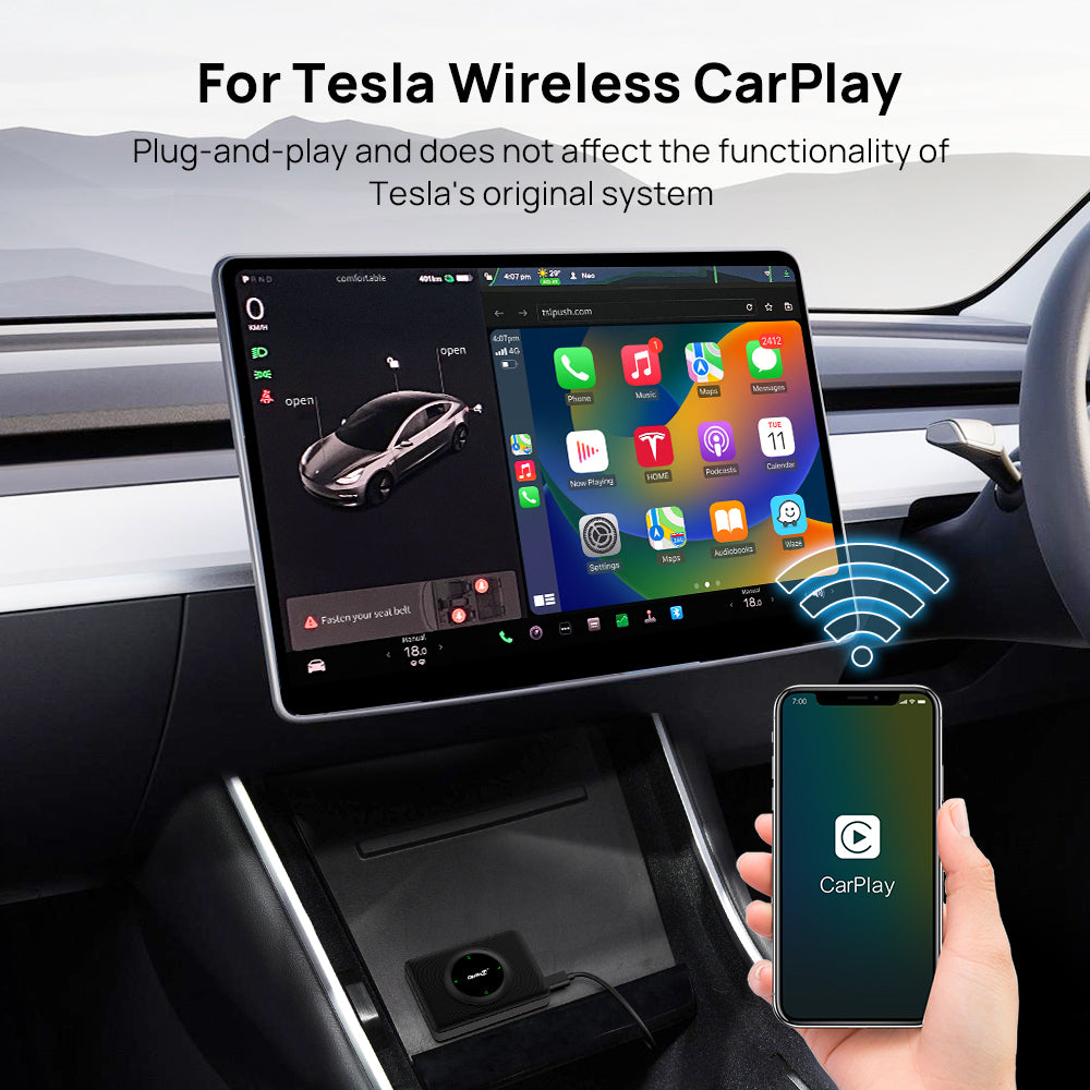 Carlinkit 5.0 2Air Wireless CarPlay Android Auto Wireless Box Two-Dual  Adapter 2-Channel Work Waze Spotify 5.8Ghz WiFi BT Siri GPS Auto