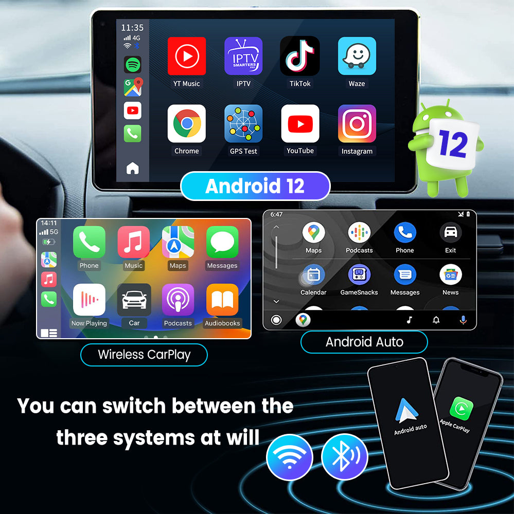 Android 12 QCM6125 8g+128g carlinkit carplay ai box plus carplay wireless android auto adapter best configuration youtube box