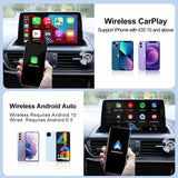 Carlinkit 4.0 CPC200-CP2A filaire à coque en fibre de carbone CarPlay sans fil 5G wifi bluetooth sans fil android auto pour les modèles de voiture CarPlay filaires d'usine 