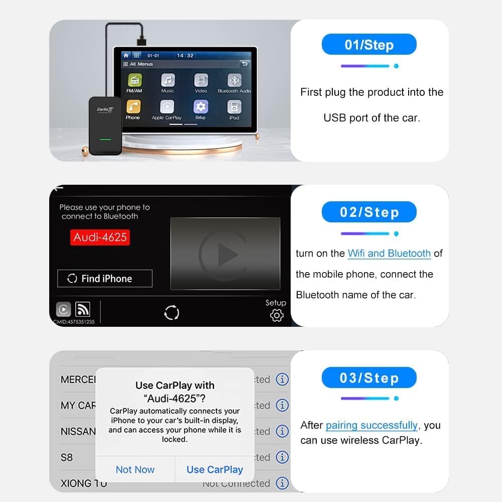Carlinkit Wireless Apple Carplay  Connect Apple Play Car - 3.0