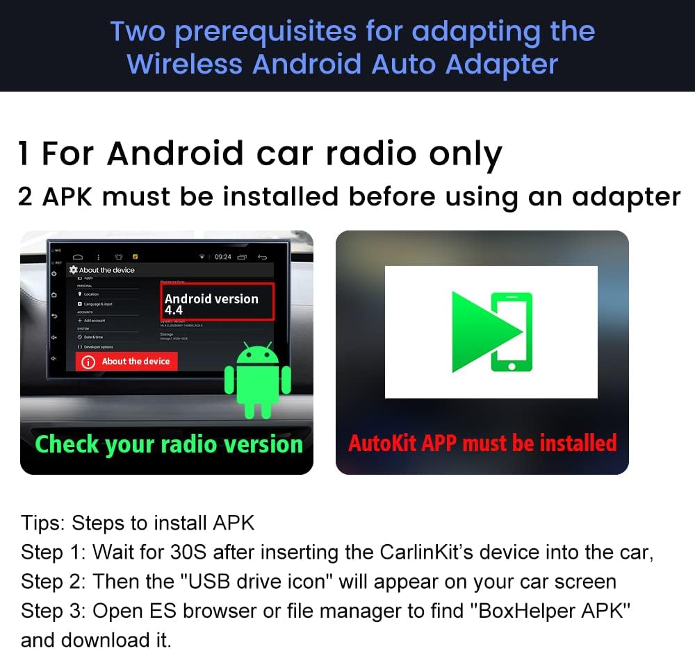 Adaptateur Android Auto sans Fil Wireless,Adaptateur Dongle USB pour OEM  Filaire