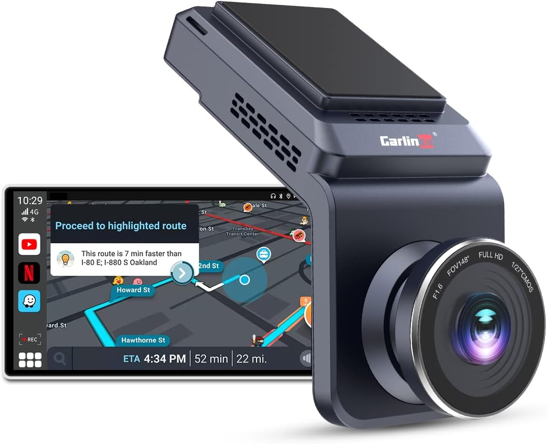 5 In CarPlay Dash Cam Ai Box Wireless Android Auto 1080P GPS For Toyota  Audi Kia