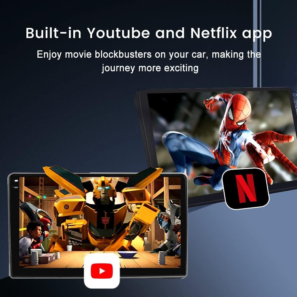 CarlinKit 2022 Carplay Ai Box 4G + 64G 8 Core Android 12 sans fil Android Auto Apple Carplay multimédia Smart Ai Box 