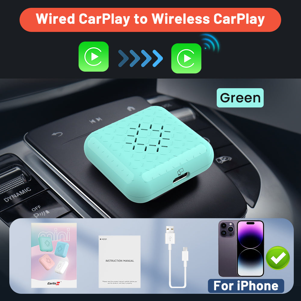  2-in-1 Wireless Apple CarPlay & Android Auto Wireless Adapter,  5.8 GHz Wireless AA Wireless Carplay Dongle for Wired Apple Carplay &  Android Car Converts Wired to Wireless Fast and Easy Use