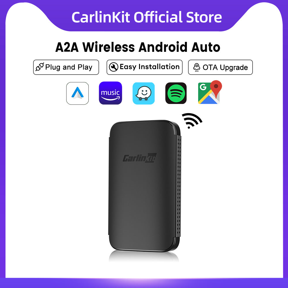 2022 CarlinKit CPC200-A2A Android Auto Wireless Adapter Plug And Play Bluetooth WiFi Auto Connect For Wired Android Auto Cars