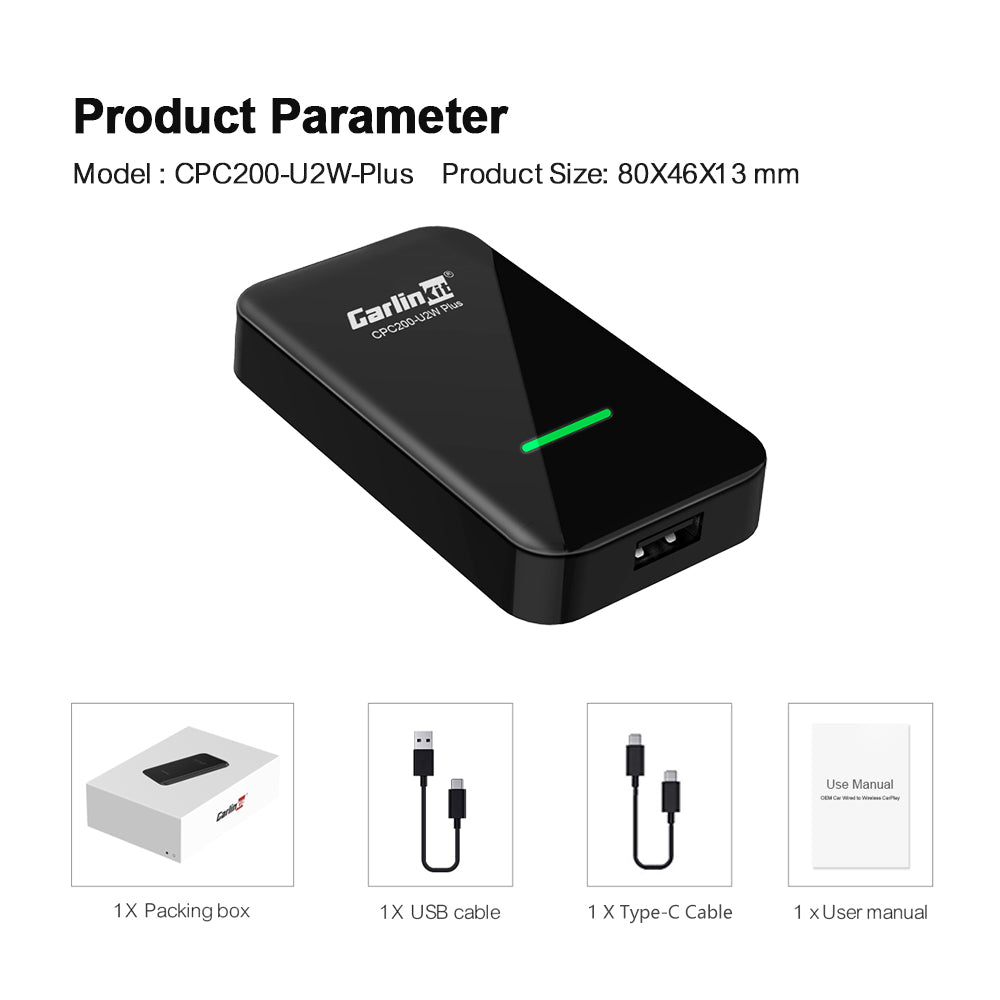 🔥🔥🔥Carlinkit carplay U2W 3.0 wireless carplay adapter for OEM factory  wired carplay to wireless CPC200-U2W-PLUS – Carlinkit Wireless CarPlay  Official Store