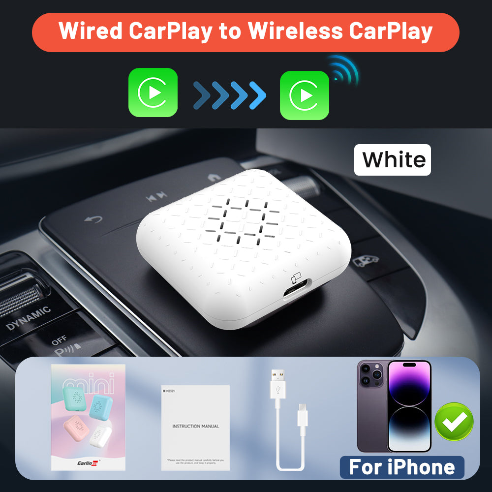 Pour Iphone Récepteur Carplay sans fil Apple Téléphone mobile Bluetooth  Voiture Navigation Usb Adaptateur de connexion